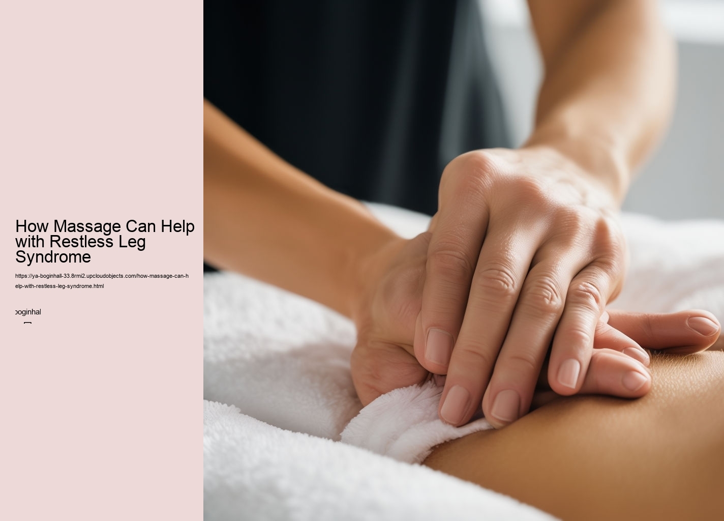 How Massage Can Help with Restless Leg Syndrome